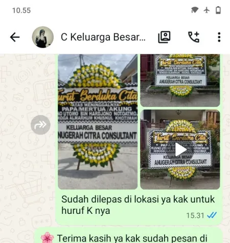 Pengiriman Papan Bunga Duka Ciputat